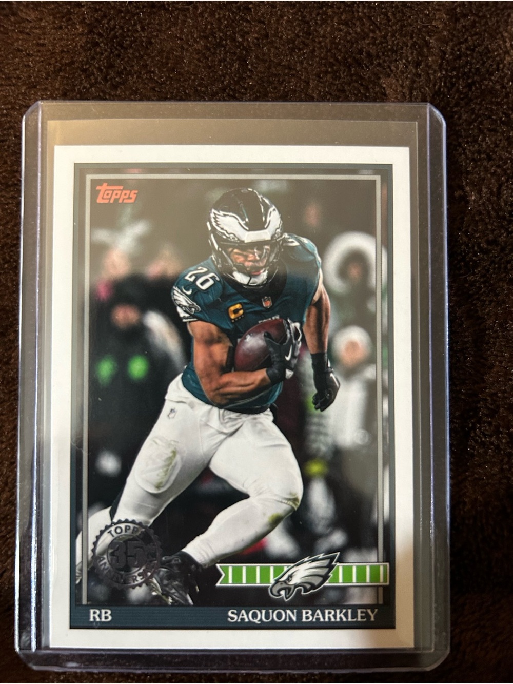 Topps Saquon Barkley Philadelphia Eagles Card - Green/White